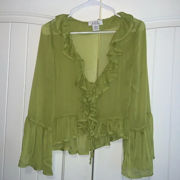 Sheer Ruffle top - Picture 1 of 1